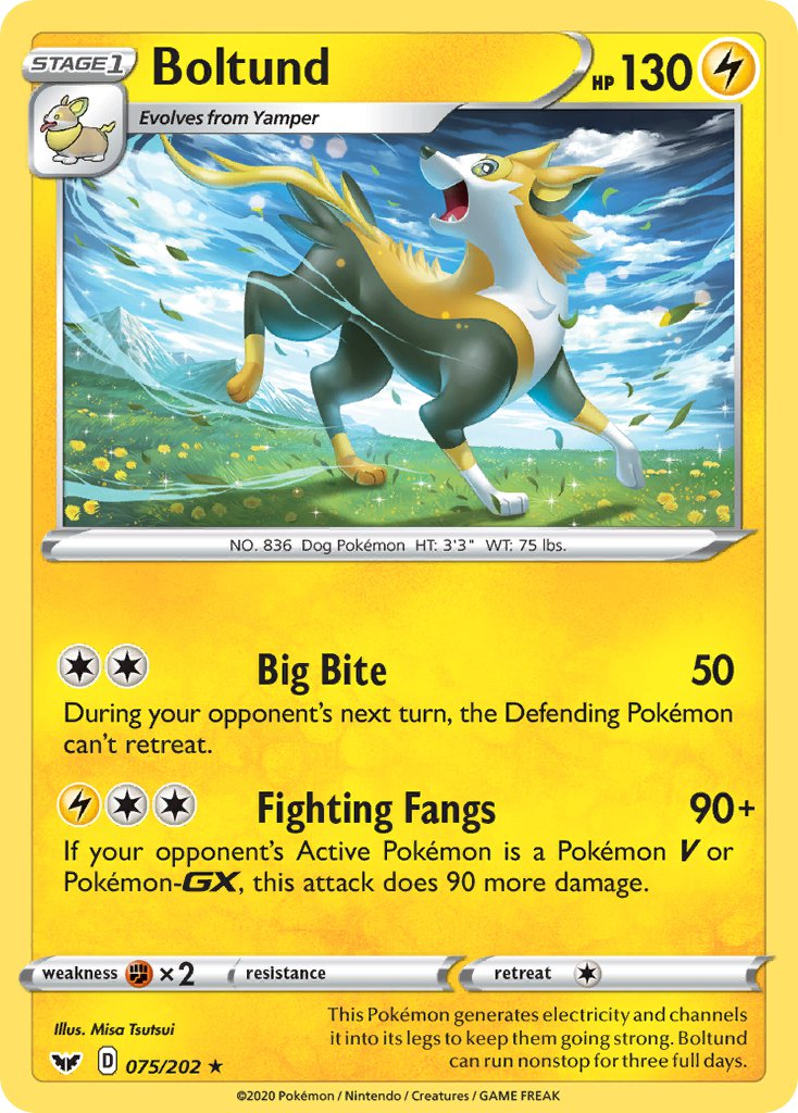 Boltund Pokémon card