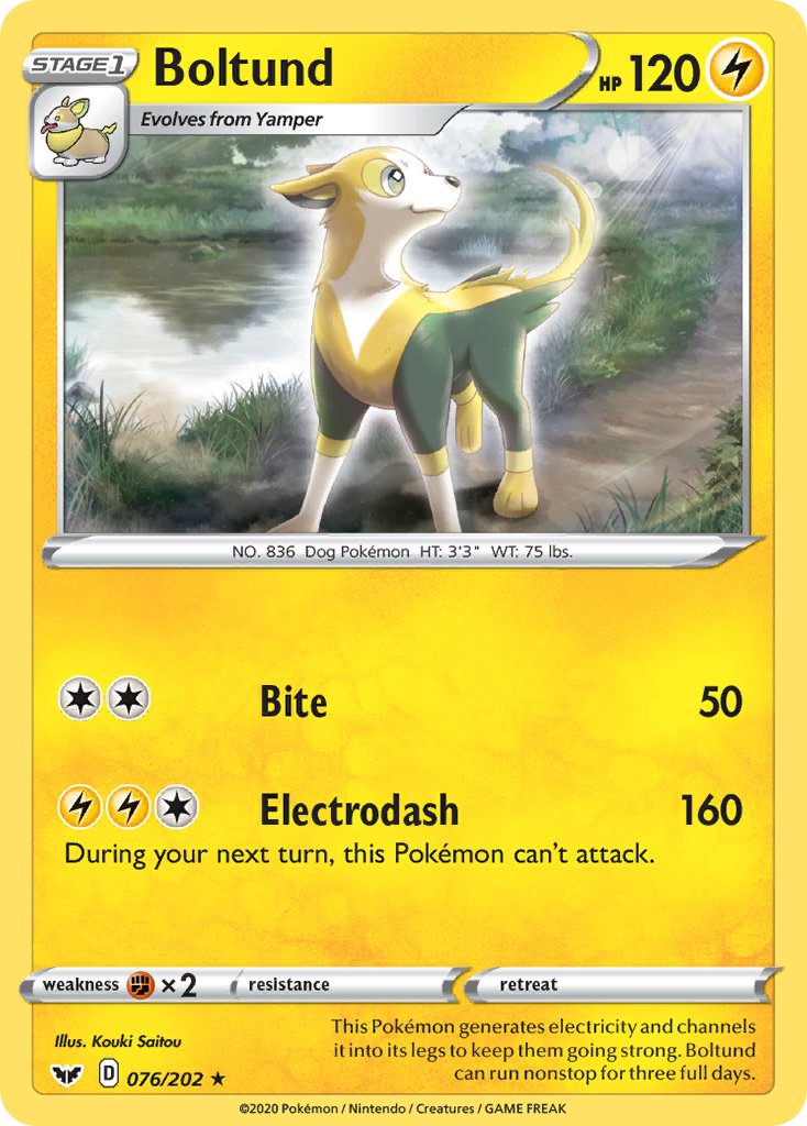 Boltund Pokémon card