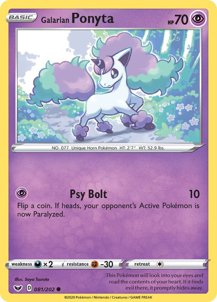 Galarian Ponyta Pokémon card