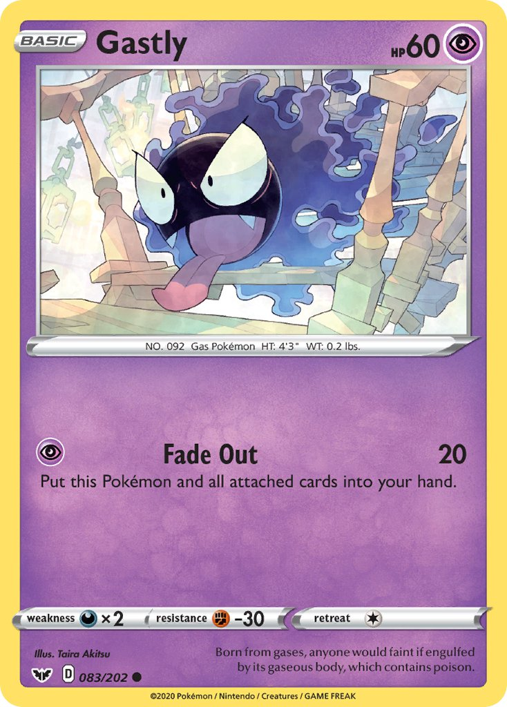 Gastly Pokémon card
