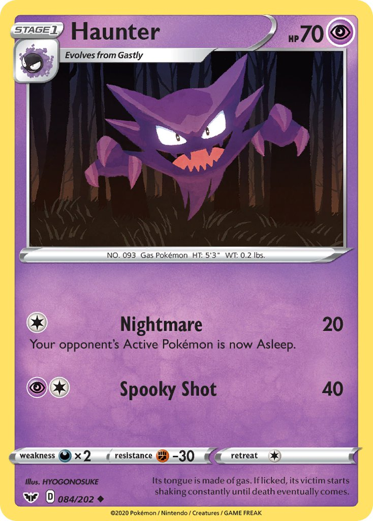 Haunter Pokémon card