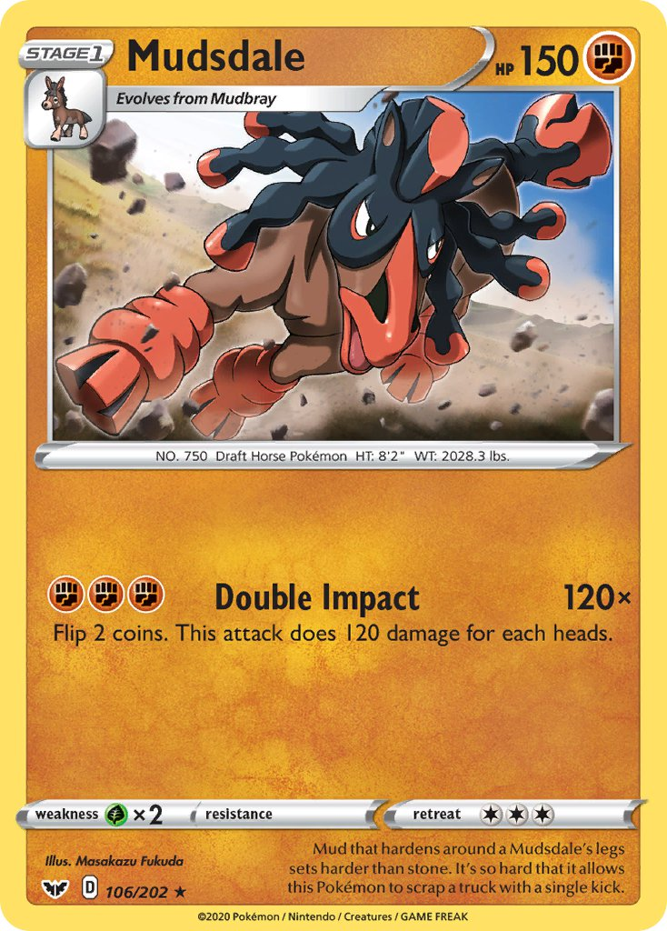 Mudsdale Pokémon card