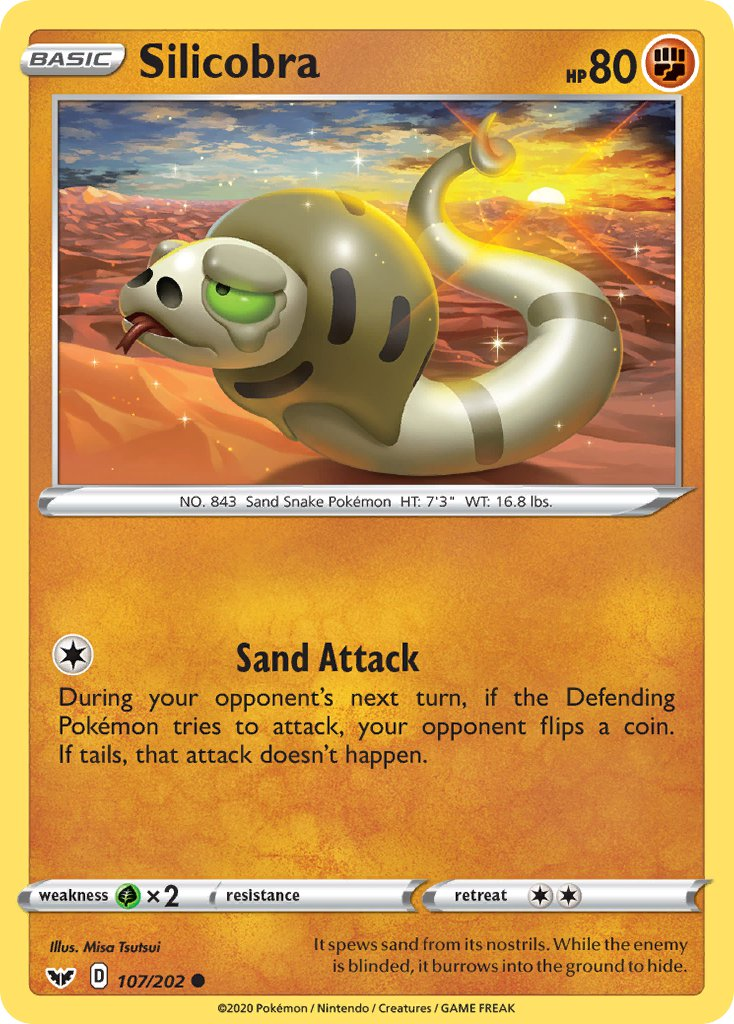 Silicobra Pokémon card