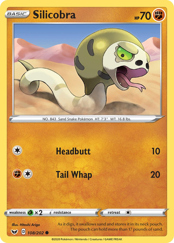 Silicobra Pokémon card