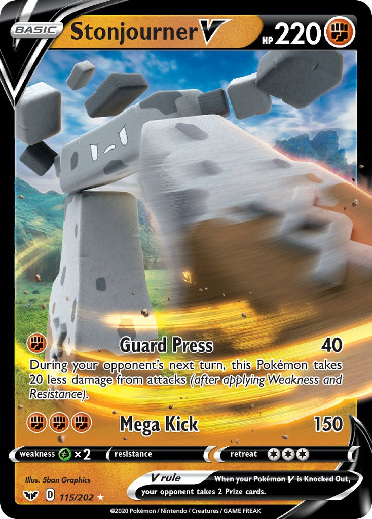 Stonjourner V Pokémon card