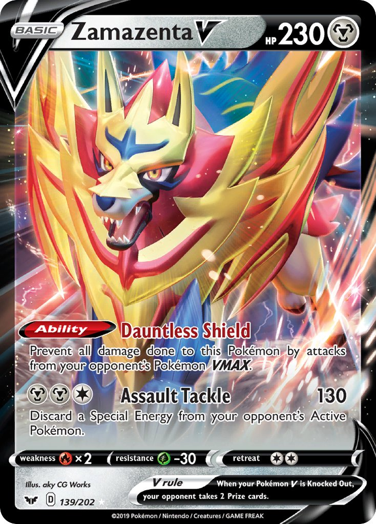 Zamazenta V Pokémon card