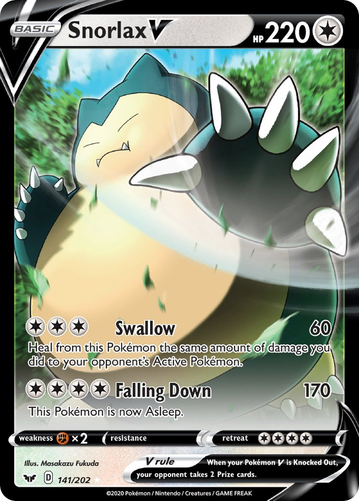 Snorlax V Pokémon card