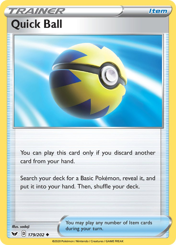 Quick Ball Pokémon card