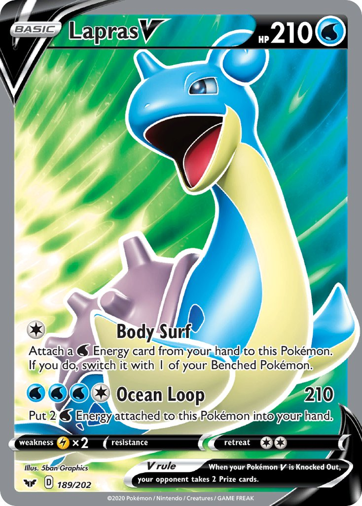 Lapras V Pokémon card