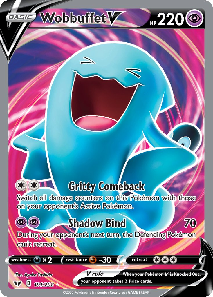 Wobbuffet V Pokémon card