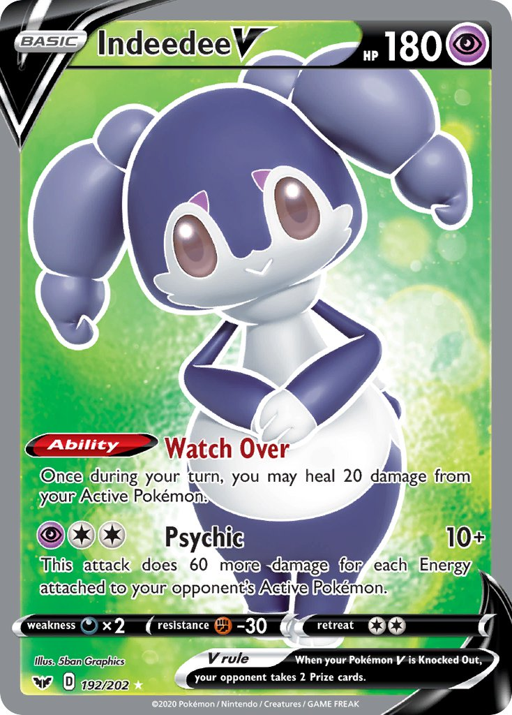 Indeedee V Pokémon card