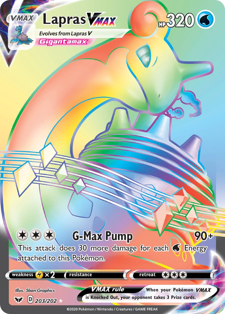 Lapras VMAX Pokémon card