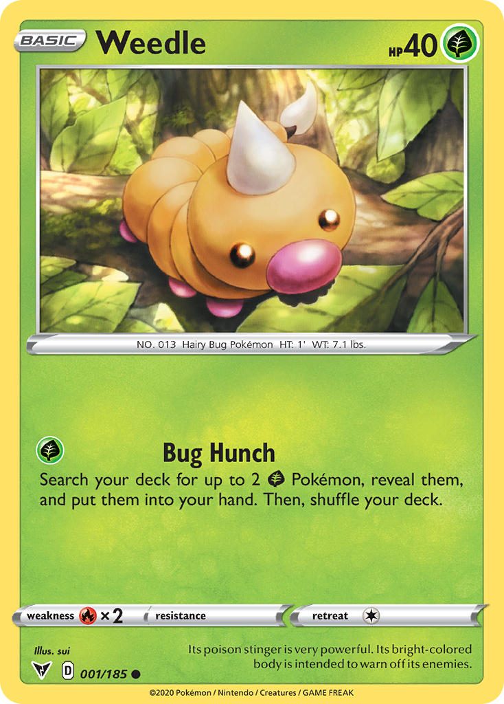 Weedle Pokémon card