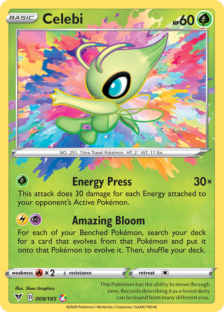 Celebi Pokémon card