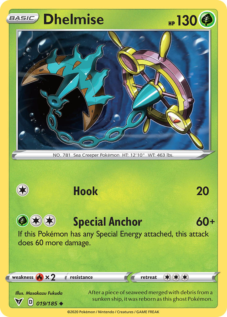 Dhelmise Pokémon card
