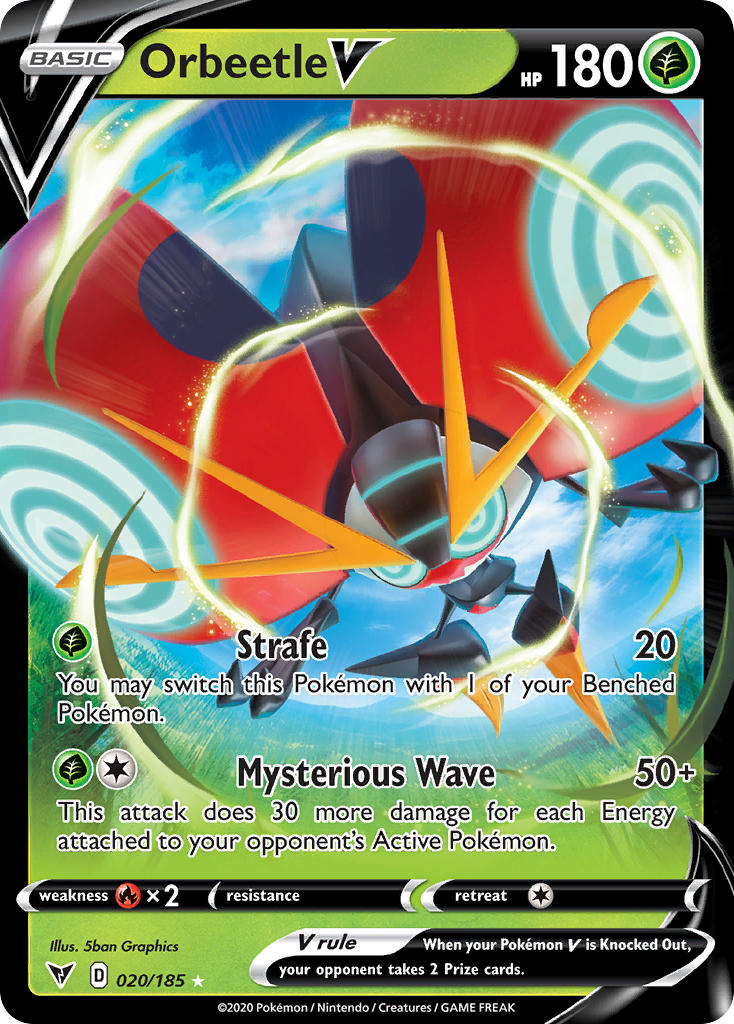 Orbeetle V Pokémon card