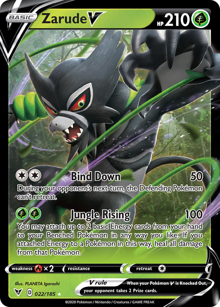 Zarude V Pokémon card