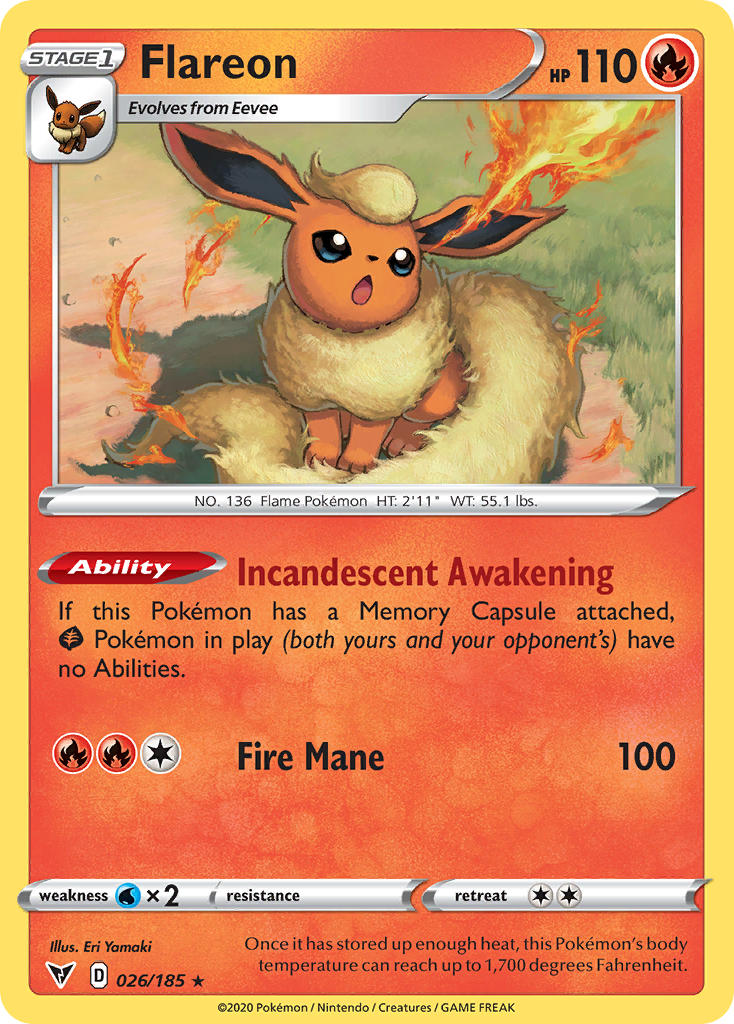 Flareon Pokémon card