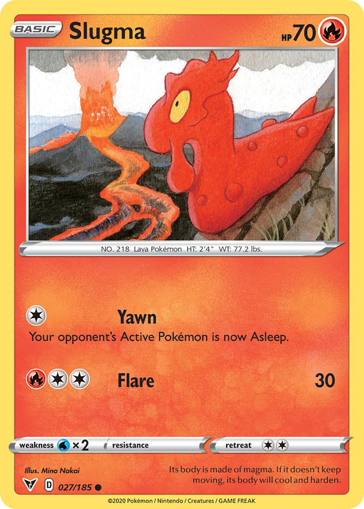 Slugma Pokémon card