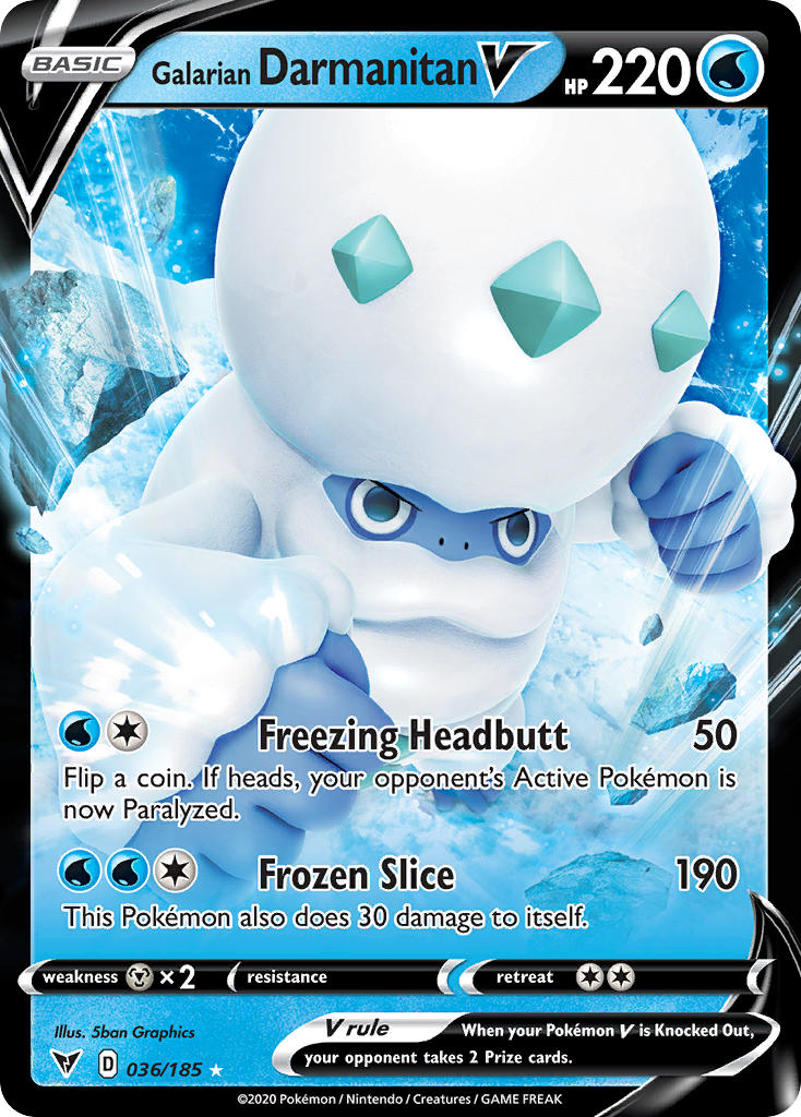 Galarian Darmanitan V Pokémon card