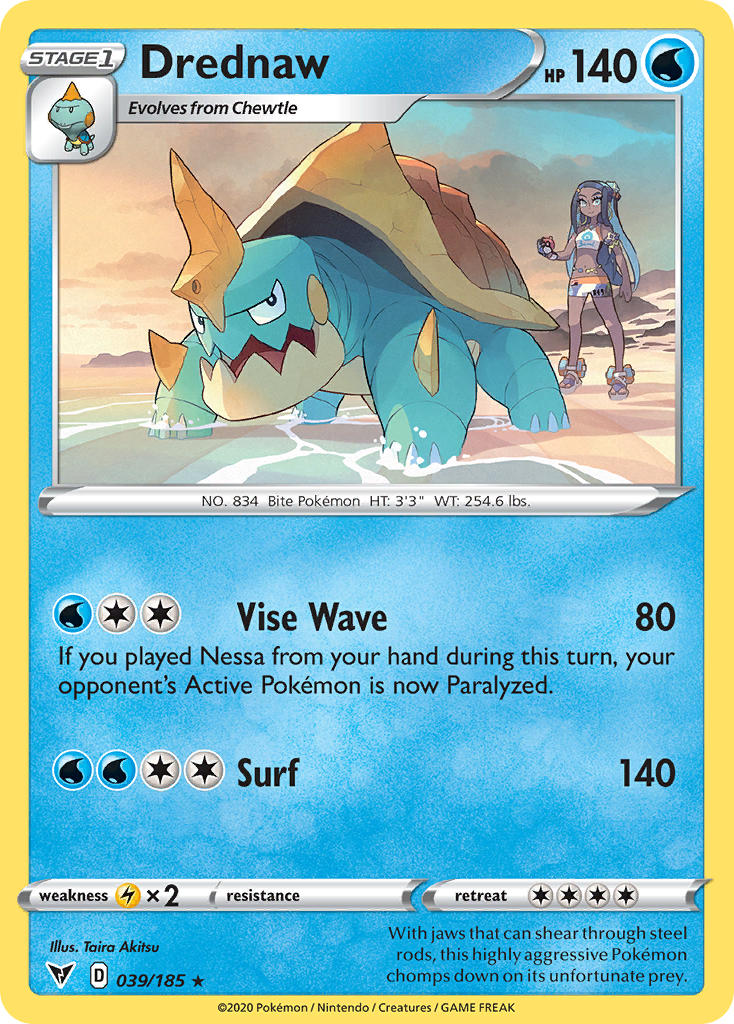 Drednaw Pokémon card