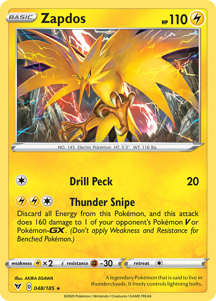 Zapdos Pokémon card