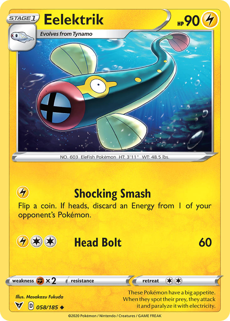 Eelektrik Pokémon card
