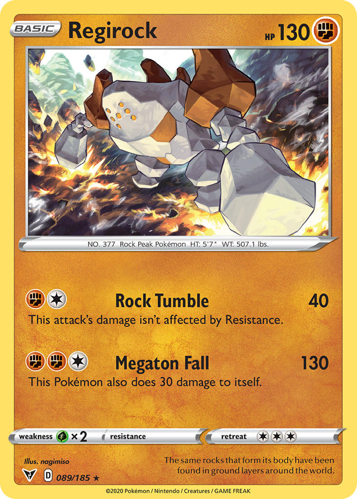 Regirock Pokémon card