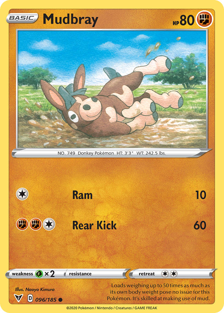 Mudbray Pokémon card