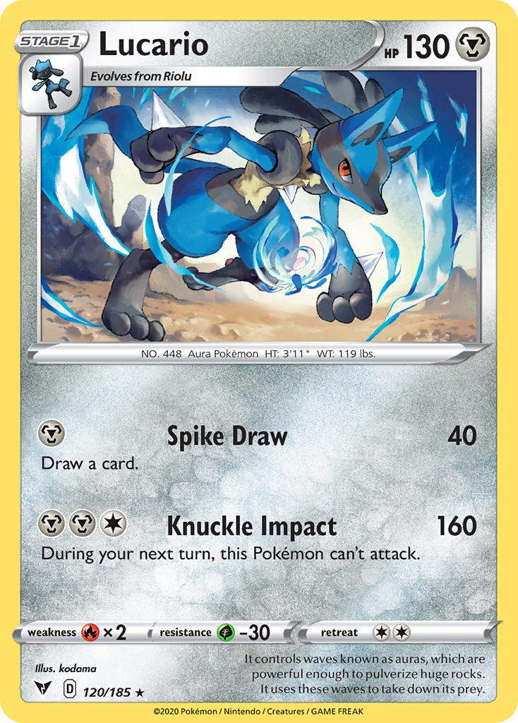 Lucario Pokémon card