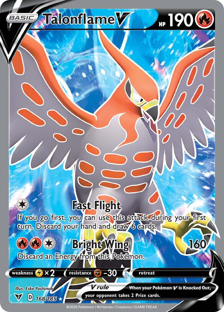 Talonflame V Pokémon card
