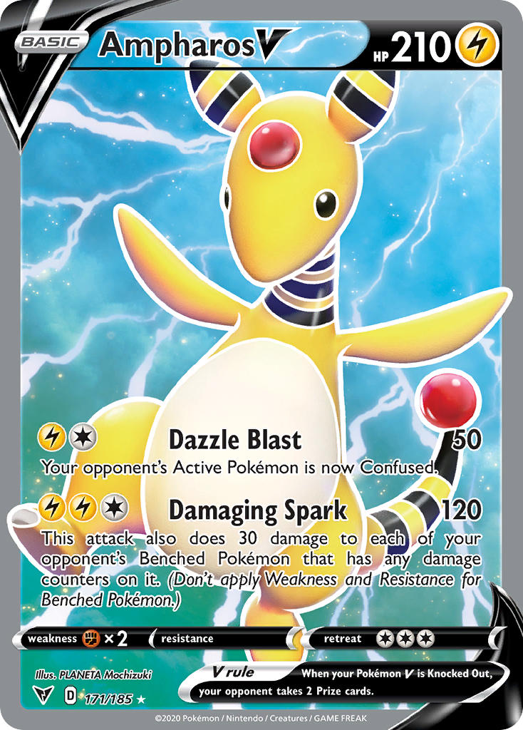 Ampharos V Pokémon card
