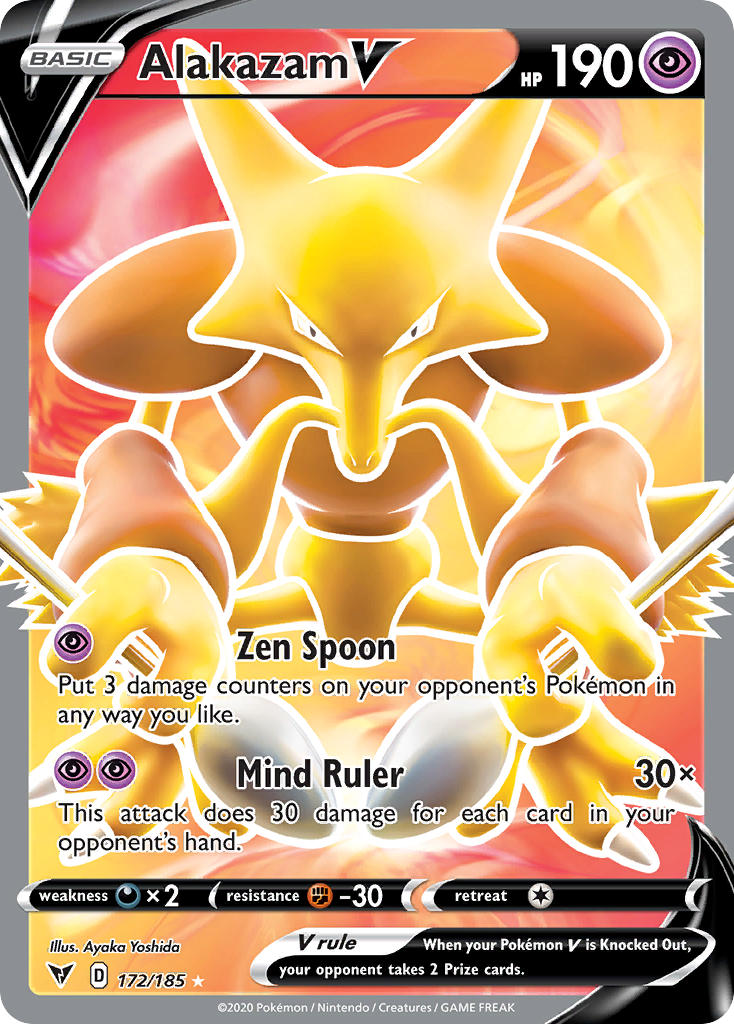 Alakazam V Pokémon card