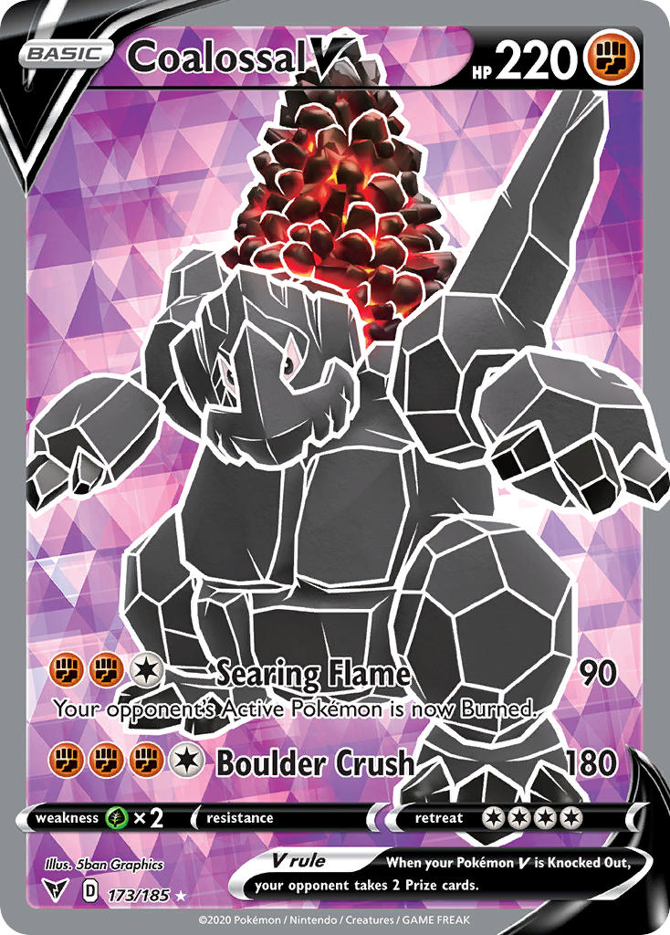 Coalossal V Pokémon card