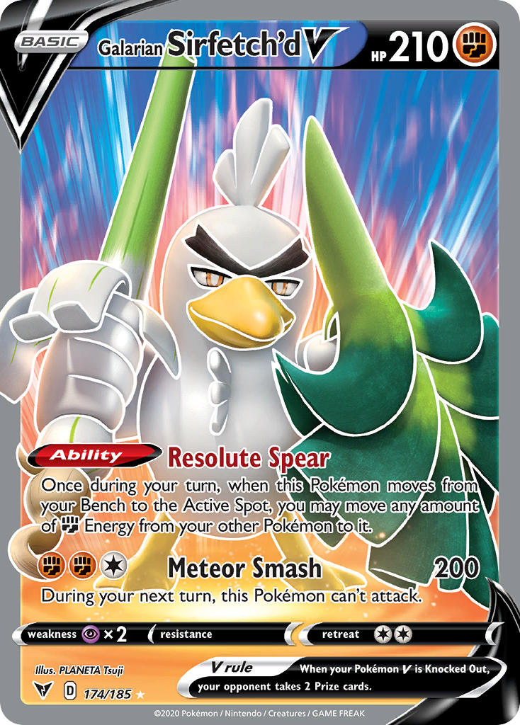 Galarian Sirfetch'd V Pokémon card