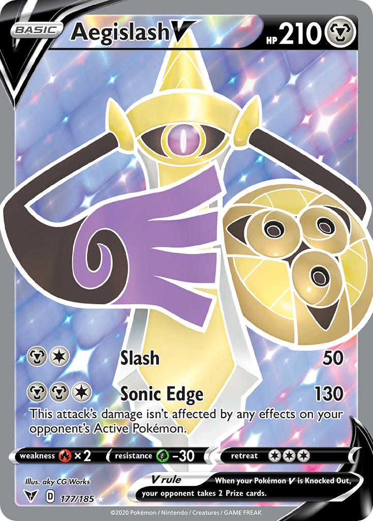 Aegislash V Pokémon card