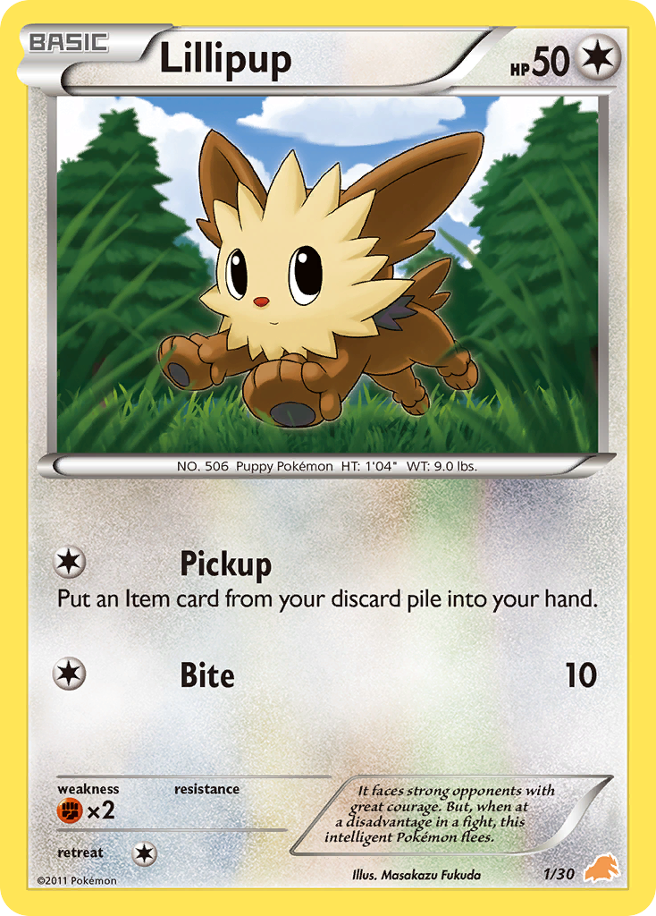 Lillipup Pokémon card