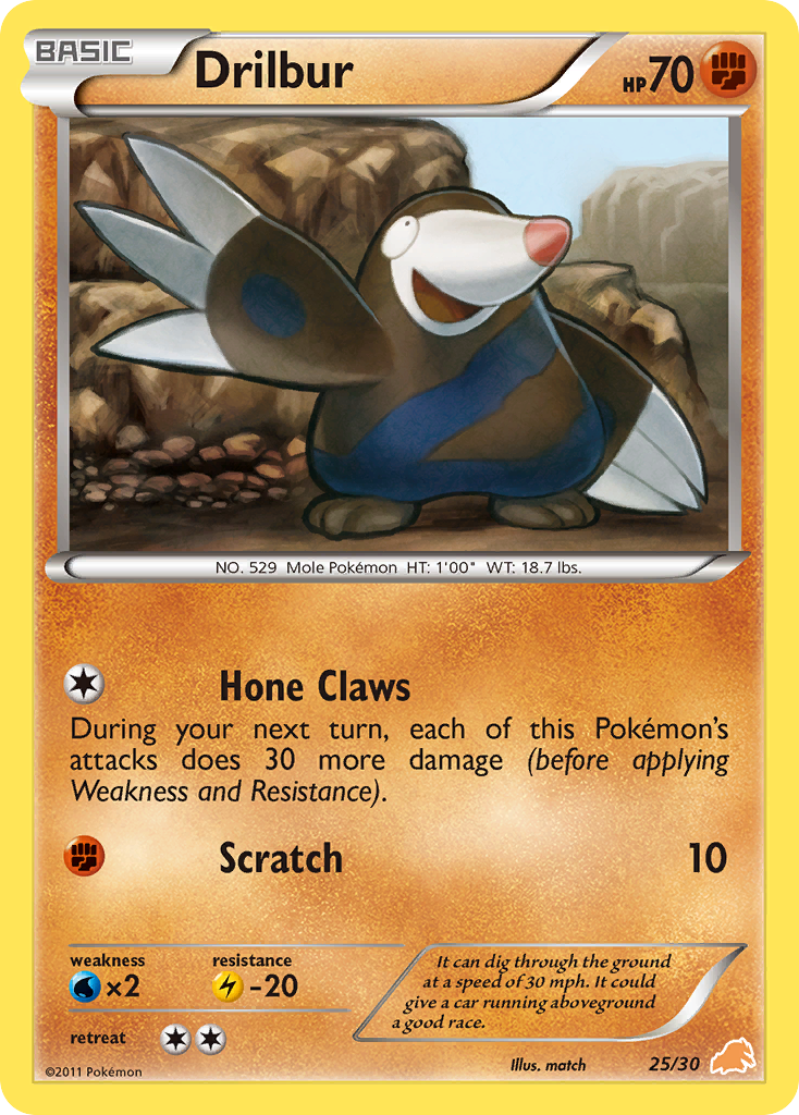 Drilbur Pokémon card