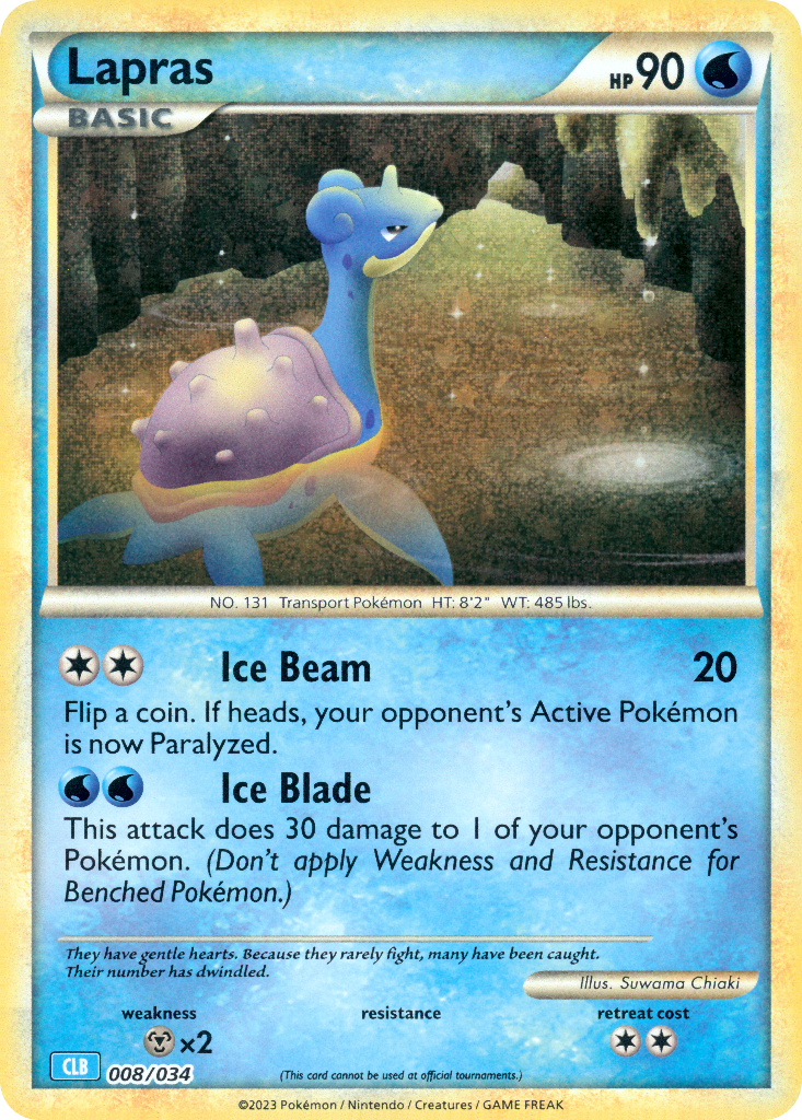 Lapras Pokémon card