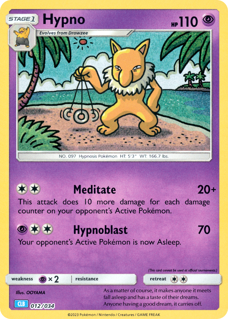 Hypno Pokémon card