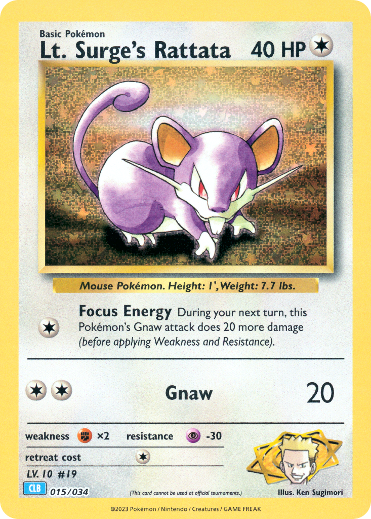 Lt. Surge's Rattata Pokémon card