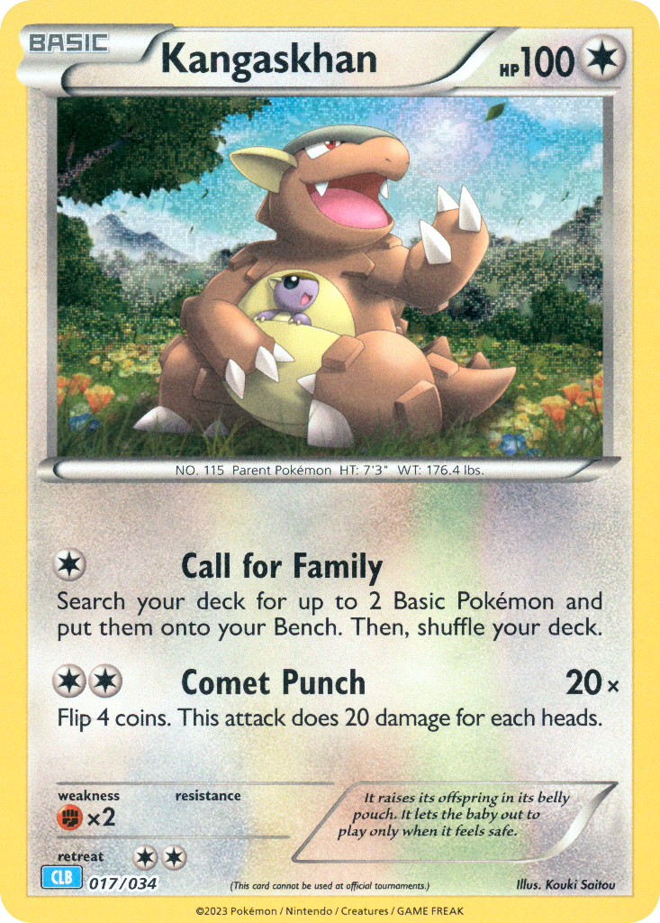 Kangaskhan Pokémon card