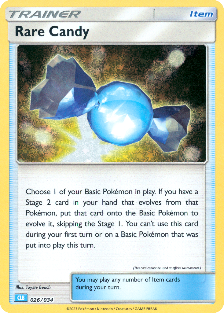 Rare Candy Pokémon card