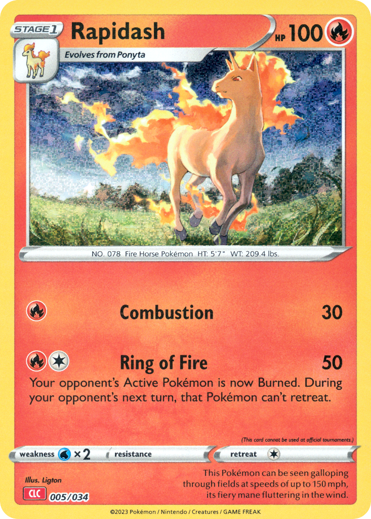 Rapidash Pokémon card