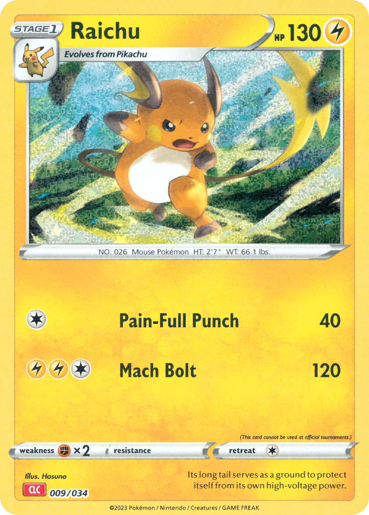 Raichu Pokémon card
