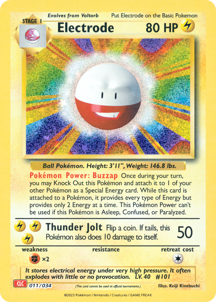 Electrode Pokémon card