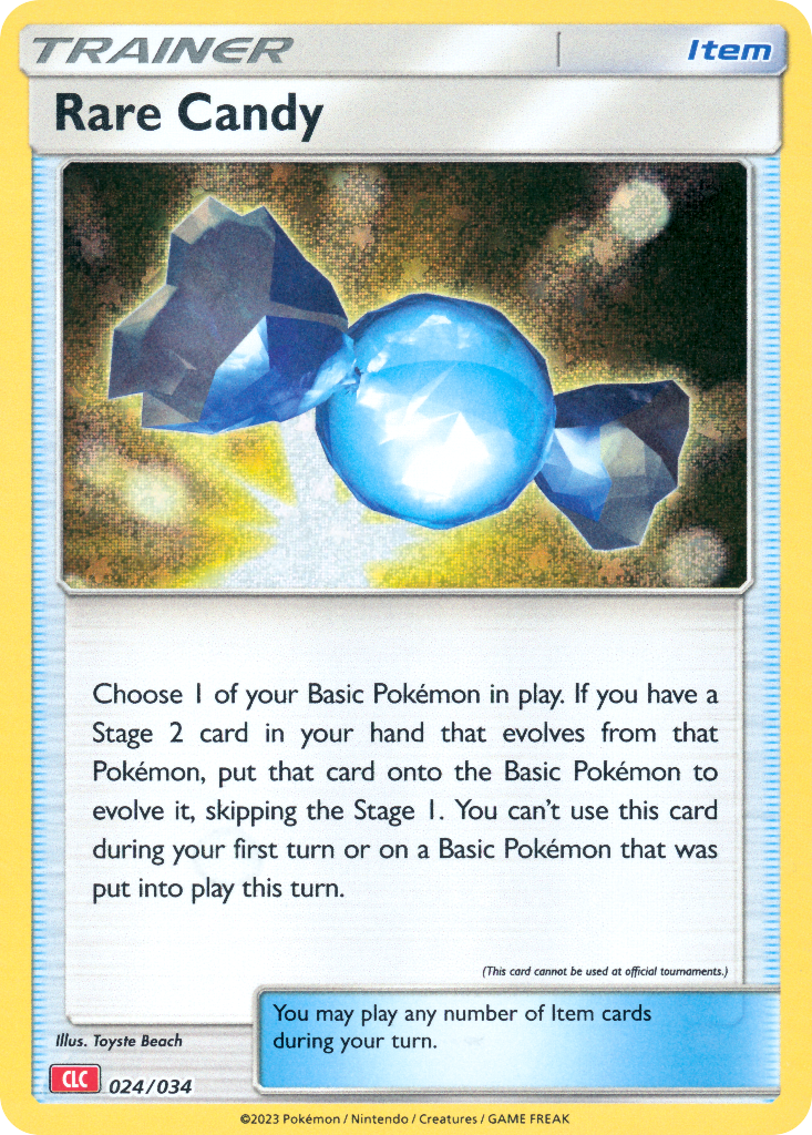 Rare Candy Pokémon card