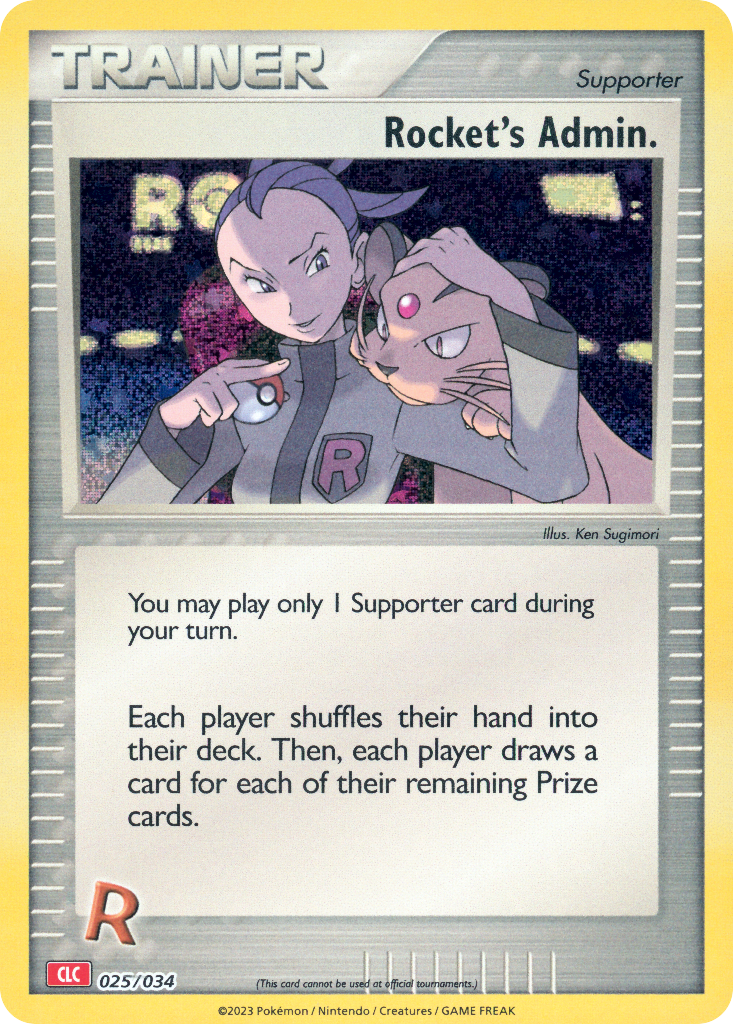 Rocket's Admin. Pokémon card