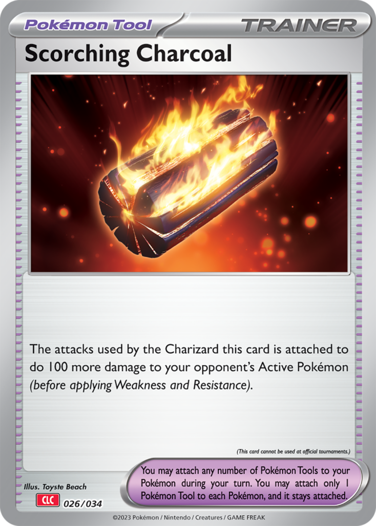 Scorching Charcoal Pokémon card