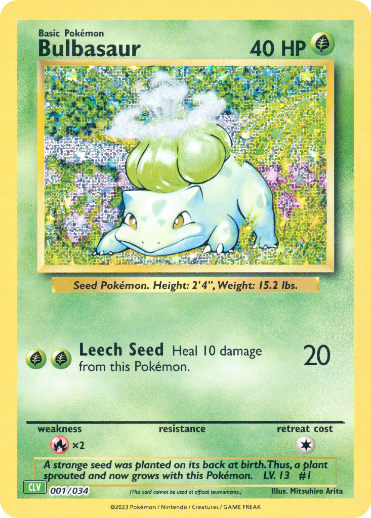 Bulbasaur Pokémon card